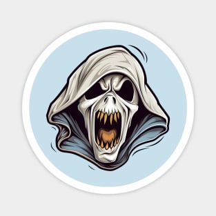 Ghostface inspired monster with white hood Magnet